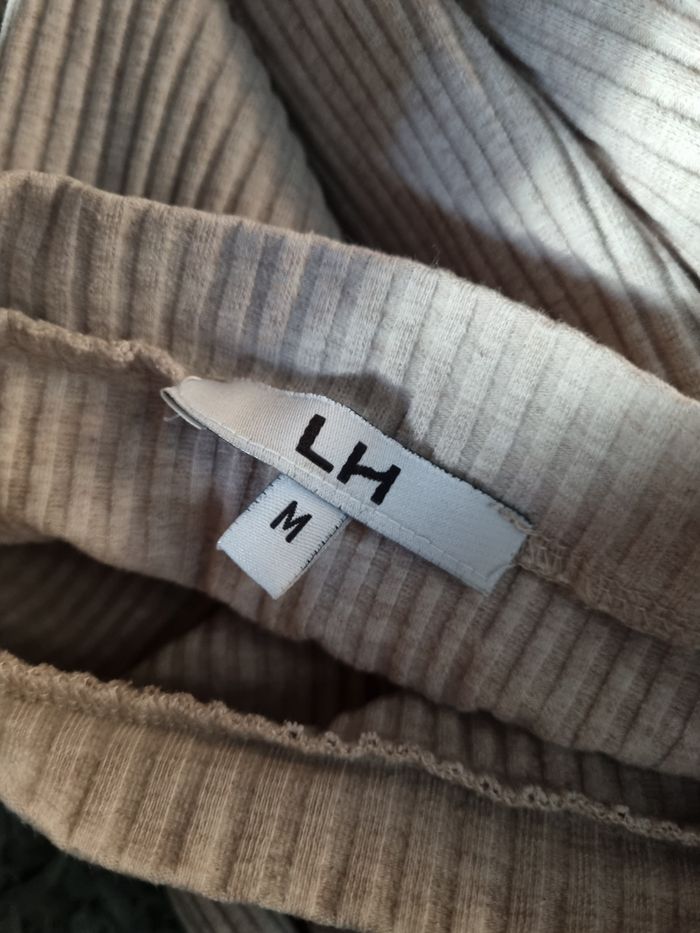 Pull côtelé beige clair taille M - photo numéro 5