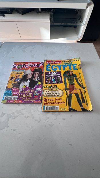 Lot de 2 magazines jeunesse - Les P’tites Sorcières + “Histoires Vraies - Spécial Égypte”