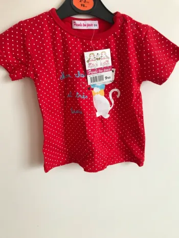 T shirt chat 9 mois neuf avec etiquettes
