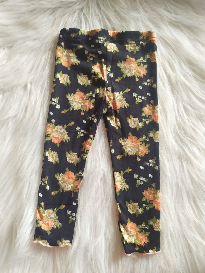 Pantalon leggings à fleurs bébé fille 92 cm - photo numéro 2