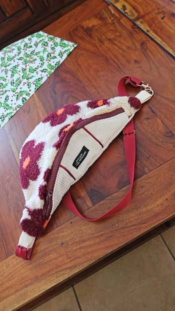 SAC BANANE  artisanale pop bouclette sherpa