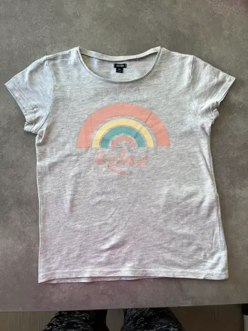 Tee-shirt Kiabi gris relax