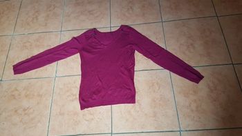 Pull fin femme 38-40 bordeau