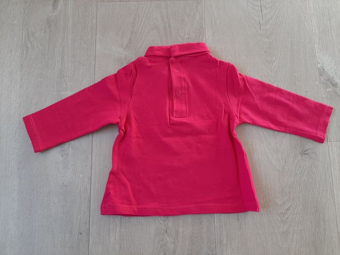 Tee-shirt manches longues et col roulé bébé fille 3 mois - photo numéro 3