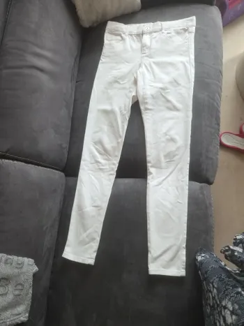 Jean blanc slim 12 ans