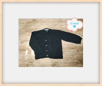 Joli gilet fine maille garçon 12 mois