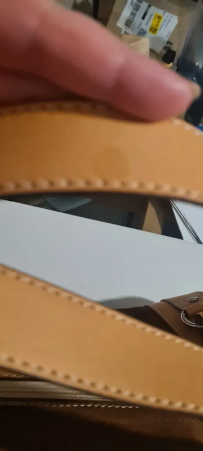 Sac marron et beige Lancel - photo numéro 4