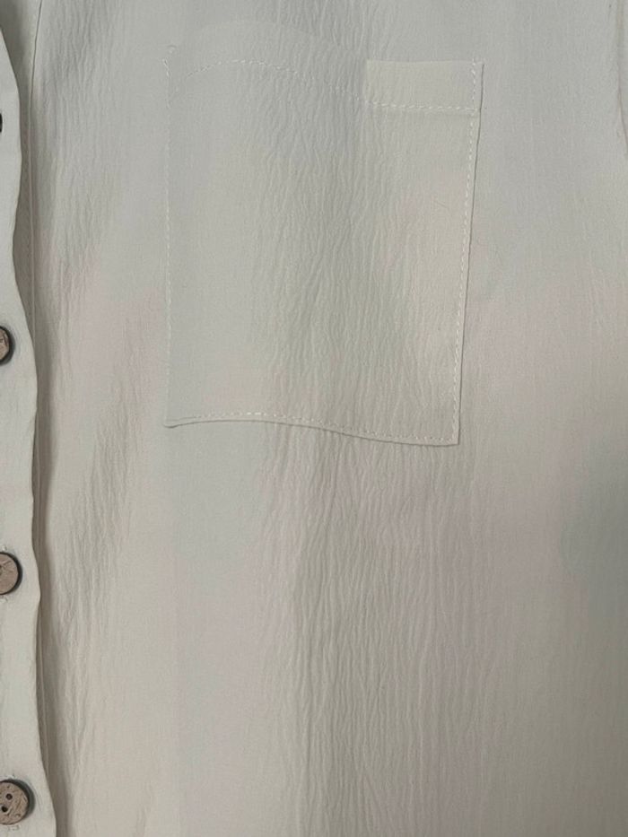 Chemise manche courte crème - photo numéro 2