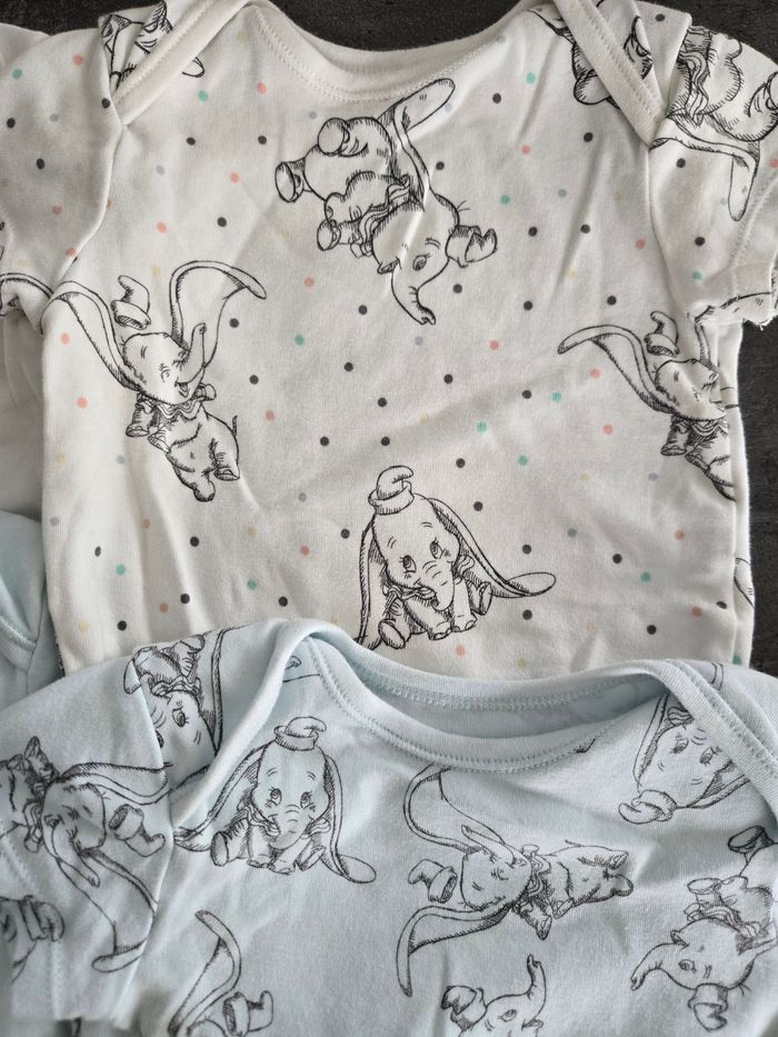 Lot de 4 bodys manches courtes Dumbo Disney - photo numéro 3