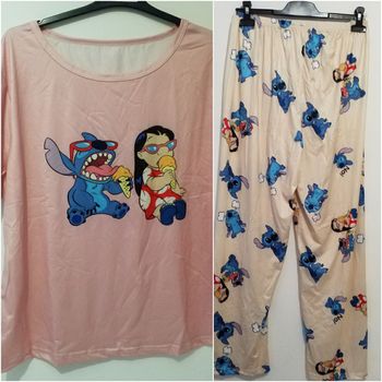 Pyjama femme imprimé stitch taille XL neuf