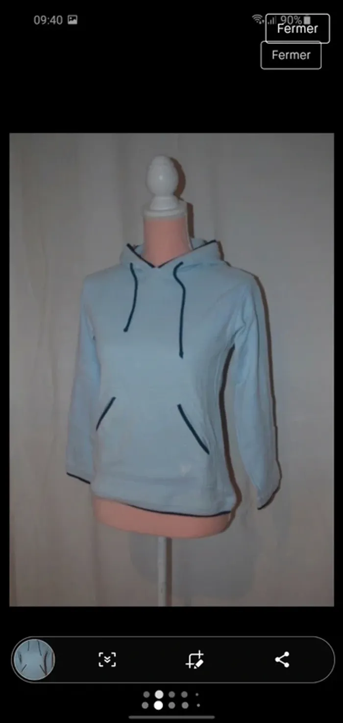 Sweat bleu - photo numéro 2