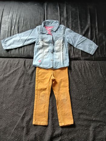 Ensemble pantalon/chemise 24 mois fille 