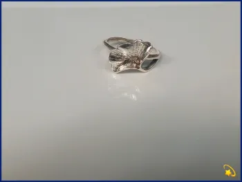 Bague argentée en acier inoxydable