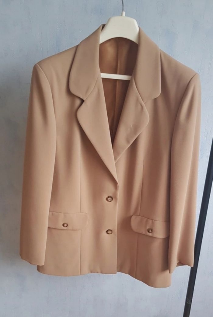 Ensemble tailleur 3 pièces camel - photo numéro 2