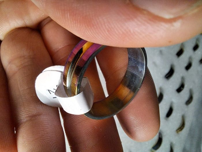 Bague acier inoxydable arc en ciel - photo numéro 2