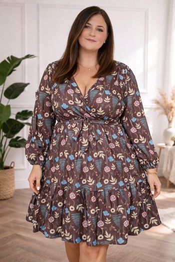 Robe forêt enchantée champêtre multicolore Femme taille 54 marque Boohoo 💍 
