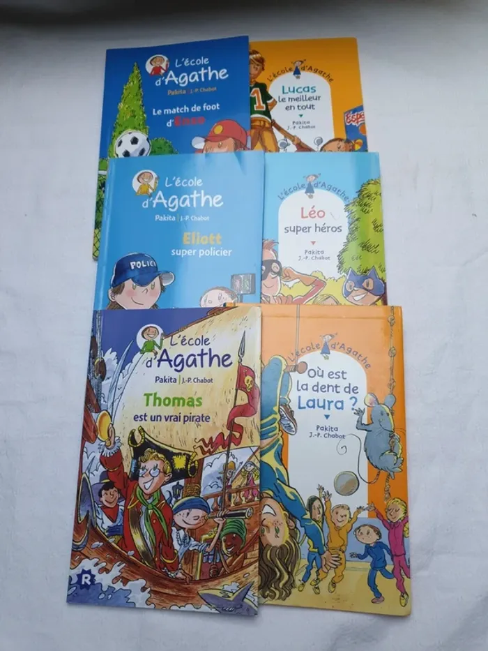 Lot de 6 livres l'école d'Agathe