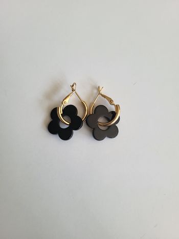 Boucles d'oreilles noires