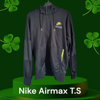 Veste noire et jaune fluo Homme Nike NSW Airmax PK T.S