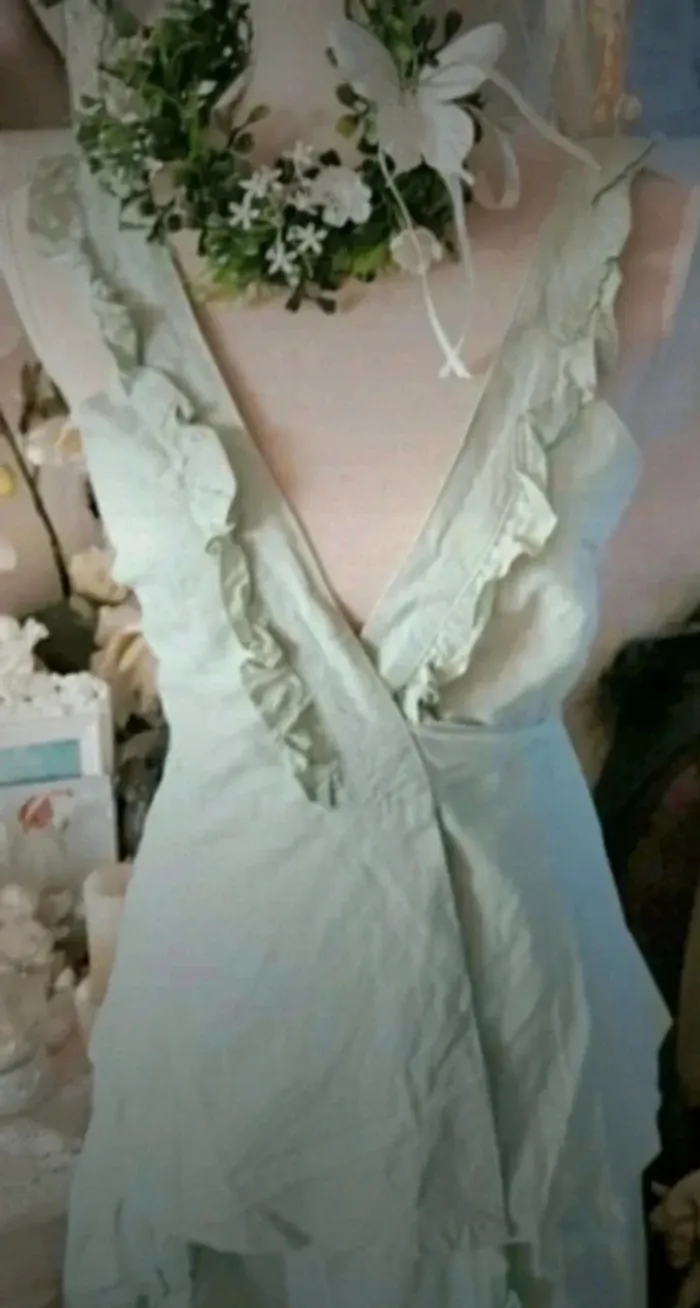 Exceptionnel et rare ensemble bohème jupe vert amande Taille 36