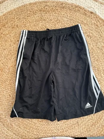 Short Homme Adidas Noir & Blanc | Taille S | Très Bon État | Sport Casual Streetwear | R10