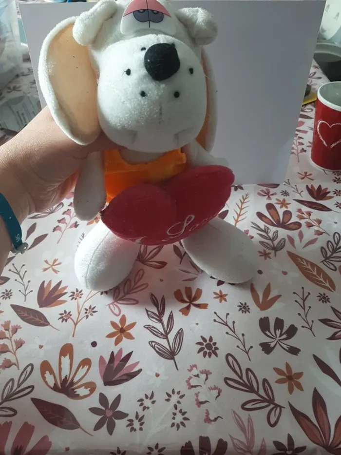 Peluche chien i love you - photo numéro 2