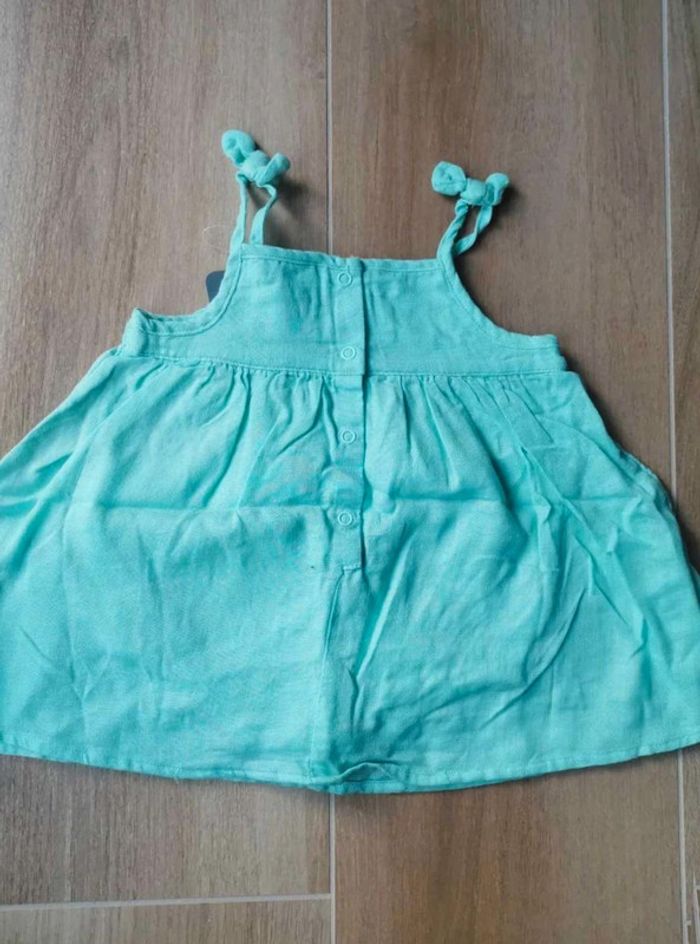 Robe courte avec body turquoise neuf 6 mois - photo numéro 2
