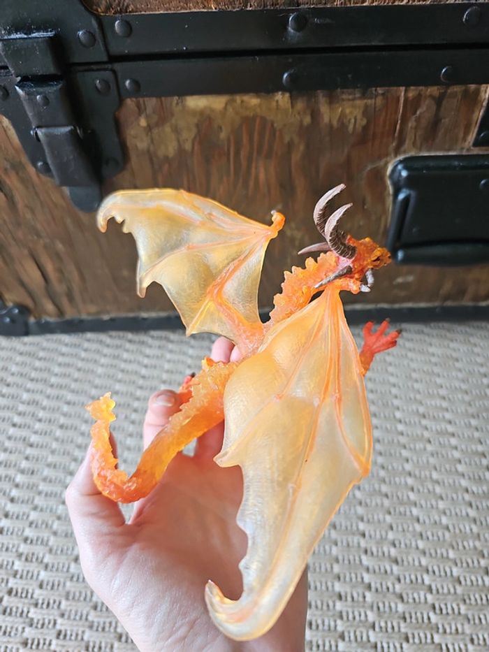 Figurine dragon de feu plastoy
