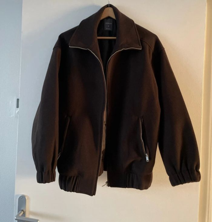 Blouson bomber décontracté à col cheminée - photo numéro 2