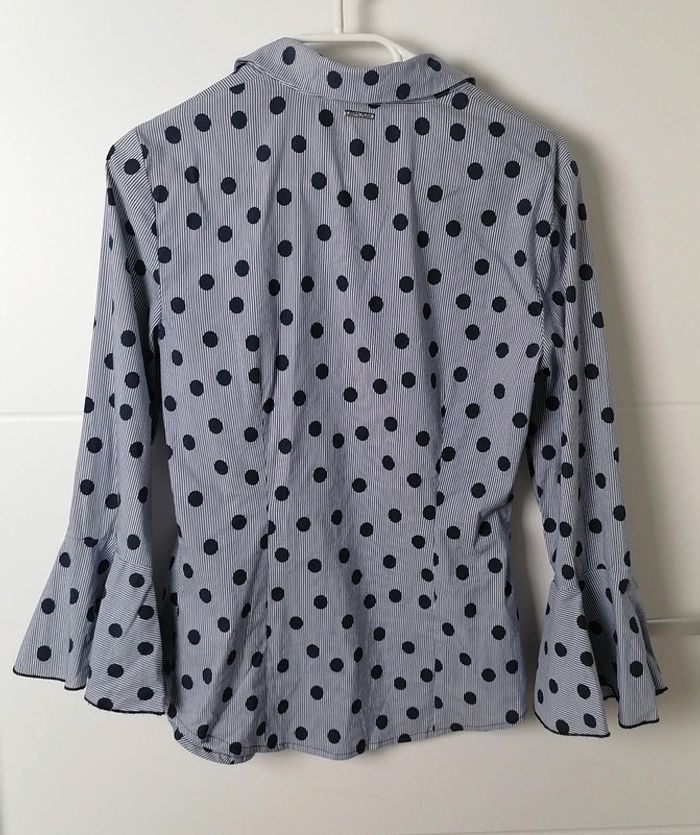 Chemise à rayures et gros pois bleu marine et blanc Taille S Liu Jo - photo numéro 8