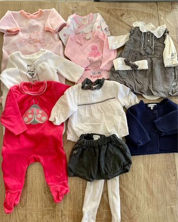 Lot fille 1 mois marque diverses