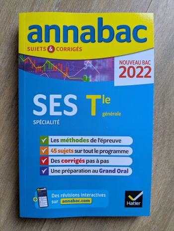 Annabac 2022 ( spécialité SES Terminale Génarale )