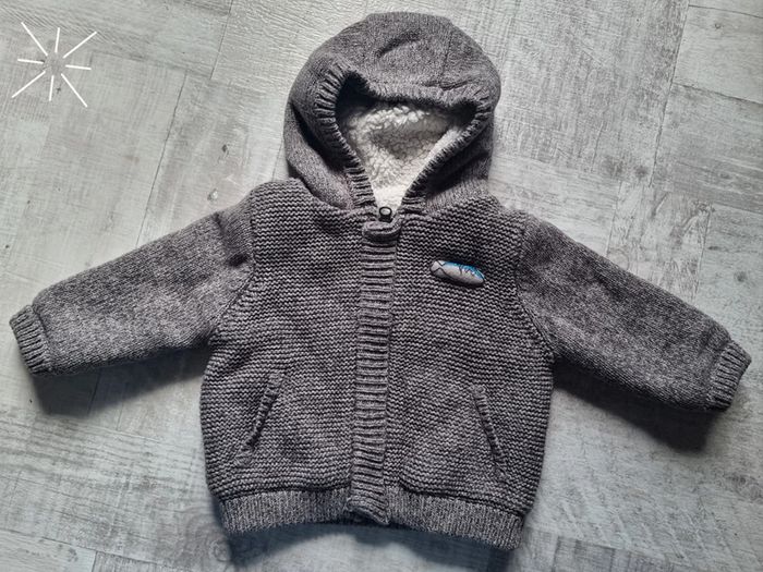 Manteau laine et sherpa 9 mois garçon