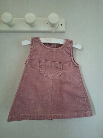 Robe rose velours 3 Mois