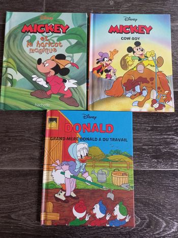 Lot 3 livres disney mickey donald hachette