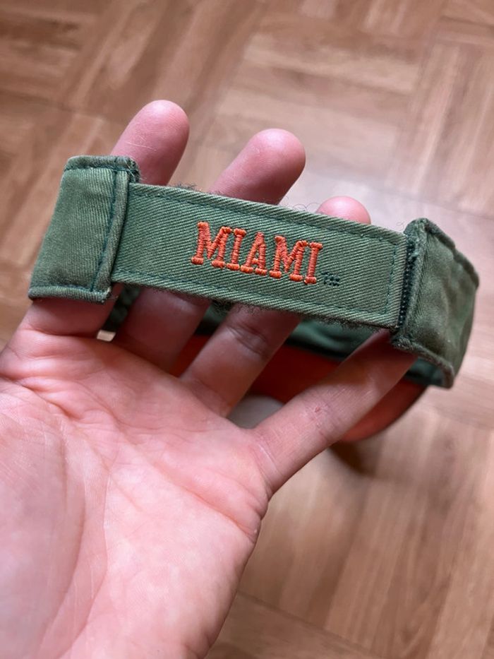 Casquette visière ajustable orange et vert vintage Nike Miami Hurricanes - photo numéro 6