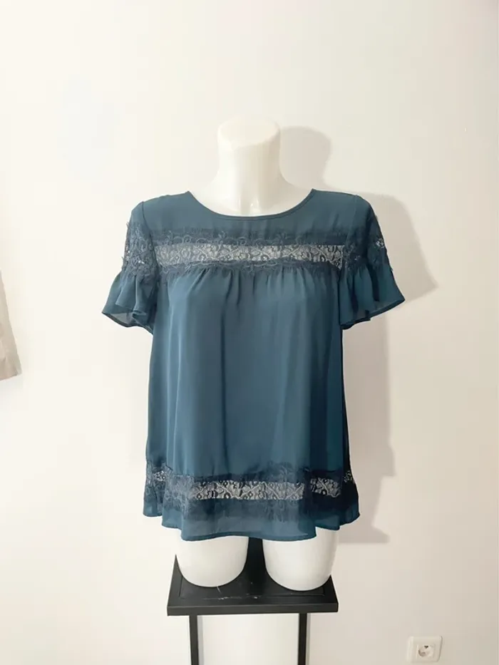 Blouse bleue canard - photo numéro 2