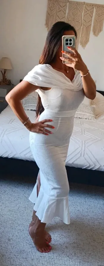 Robe de mariée sirène événement Shein neuve S avec étiquette blanche moulante fourreau