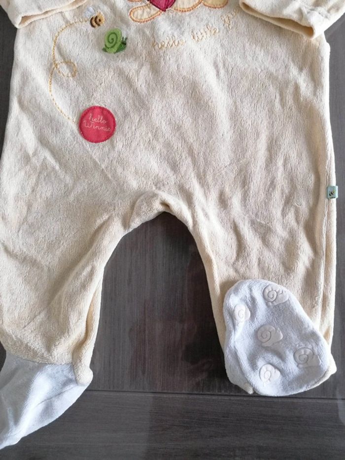 Pyjama jaune pâle Winnie l'ourson Disney 3 mois - photo numéro 3