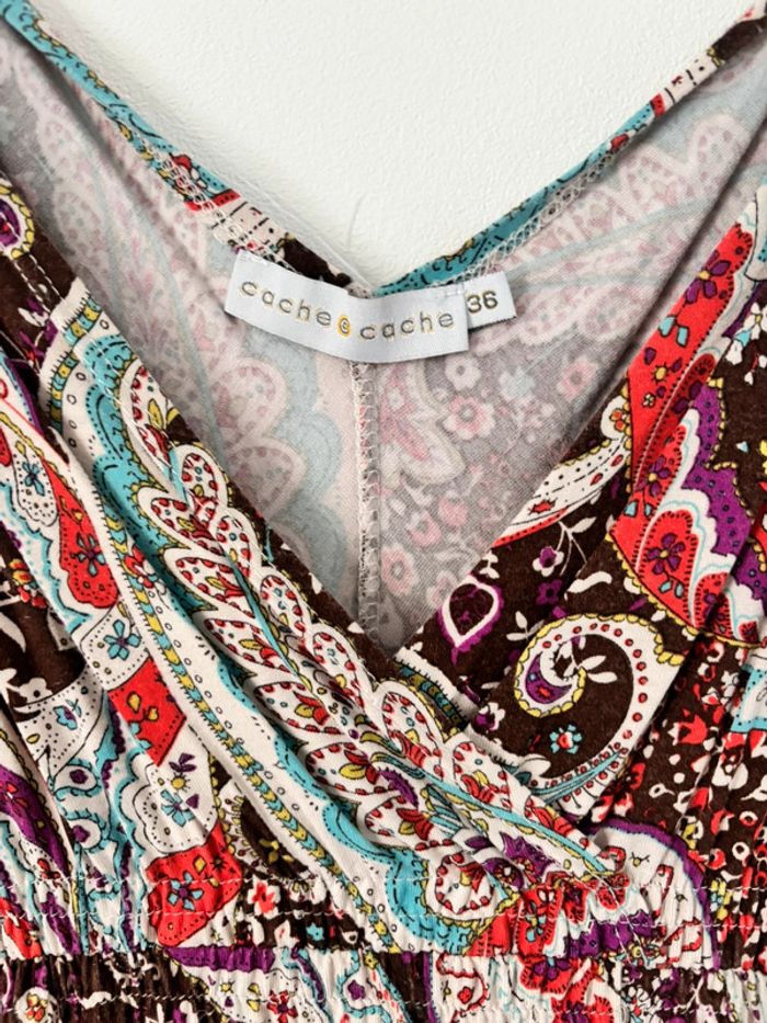 Robe cache crache femme motif cachemire taille 36 - photo numéro 2
