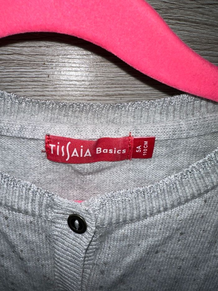 Gilet gris pailleté Tissaia Basics – Taille 5 ans (110 cm) - photo numéro 3
