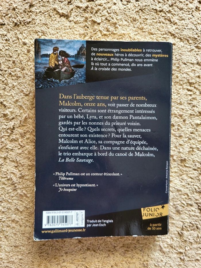 Roman jeunesse La Belle Sauvage – La Trilogie de la Poussière, Livre 1 de Philip Pullman - photo numéro 2