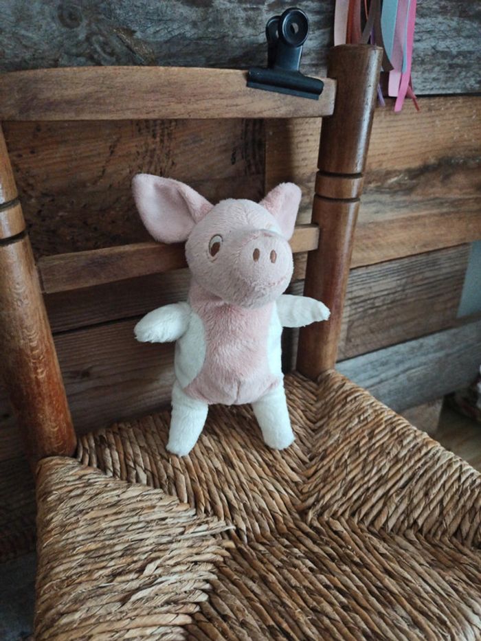 Peluche cochon Ikea tbe rose et blanc - photo numéro 2