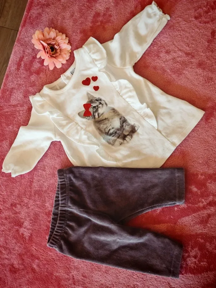 Ensemble t shirt manche longue
