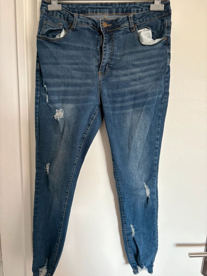 LOT de 2 Jeans Skinny Déchirés Shein - Taille 1XL - photo numéro 4