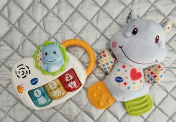 Doudou Hippo en Peluche, Piano Lumineux et Interactif