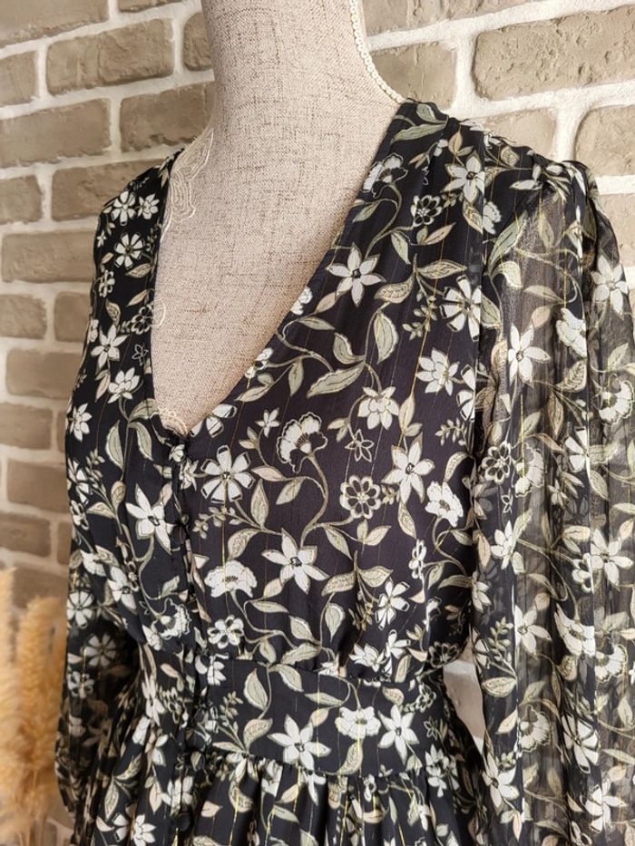 Robe longue et fluide imprimé fleuri Anna Karel - Bohème et romantique - photo numéro 5