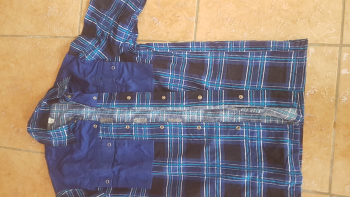 Surchemise homme à carreaux 41 bleue - photo numéro 4