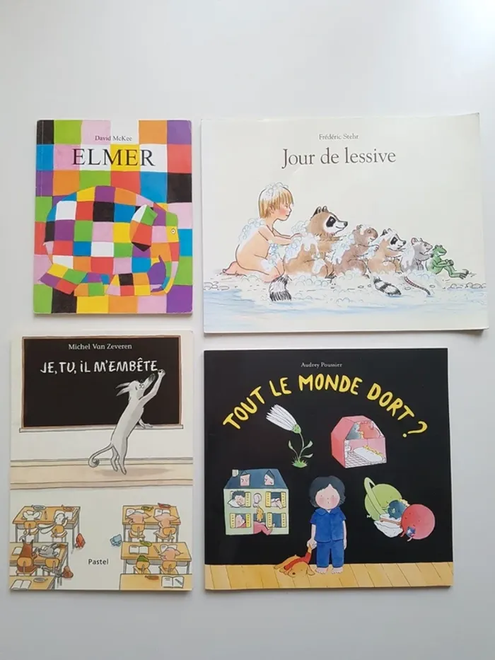 Livres École des loisirs Lutins et Minimax Elmer, lessive, dort - photo numéro 2
