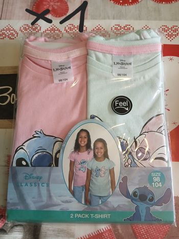 Lot de 2 tee shirt stitch et Angel 98/104